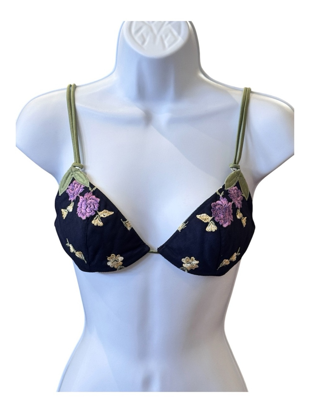 La Perla Floral Embroidered underwire Bra with Satin Straps